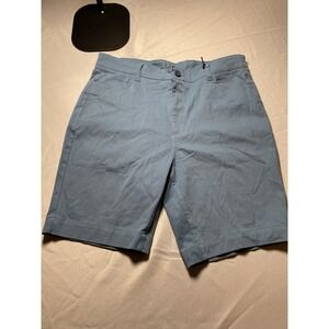 Title: SMASH NWT Mens 34 Shorts Blue Grey Slate Cotton Casual Flat Front Summer